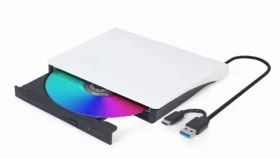 Gembird DVD-USB-03 bílá / externí DVD/CD mechanika / USB (DVD-USB-03-BW)