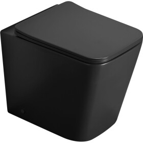MEXEN - Cube mísa wc stojící Rimless včetně sedátka s slow slim, duroplast, černá mat 32924085