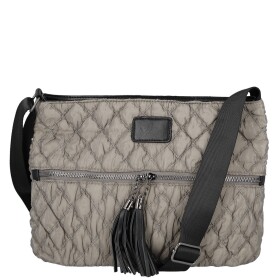 Dámská prošívaná crossbody kabelka s třásněmi Yana, šedá
