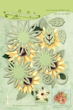 Vyřezávací a embosovací kovové šablony - Chryzantéma 8ks