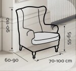 DekorTextil Elastický potah na ušák ESTIVELLA světle hnědý - protišpinivá úprava DEK-ESTIVELLASVEHNEUSAK