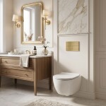 REA - Podomítkový Instalační Set Slim 024N pro WC s Tlačítkem T Brush Gold KPL-E1055