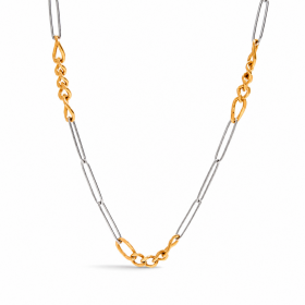 ELENYS Linka – pozlacený náhrdelník 18K žluté zlato Délka: 44+5 cm / max. 49 cm