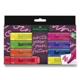 Zvýrazňovač Faber-Castell Textliner - sada Neon, 8 barev