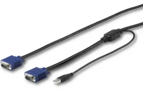 StarTech VGA + USB KVM konzolový kabel černá / Konzolový kabel / 1,8 m / max. rozlišení 1920 x 1200 px (RKCONSUV6)