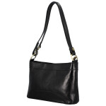 Módní dámská kožená kabelka na rameno Delami Vera Pelle Darlin, černá