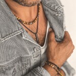 Korálkový náramek mm Hnědá 21 cm