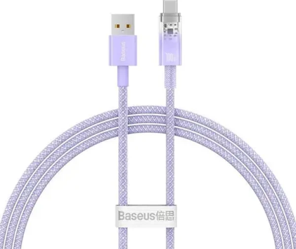 Baseus CATS010405 Kabel USB-A (M) - USB-C (M) 1 m fialová / 100W / QC 3.0 (CATS010405)