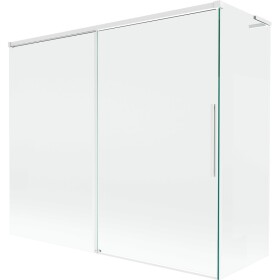 MEXEN/S - Rox L vanová zástěna 2-křídlová posuvná 180 + 90 x 150, transparent, bílá 8C9L-180-090-20-00