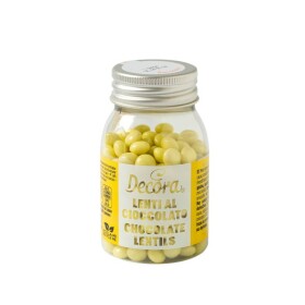 Decora čokoládové mini lentilky žluté (80 g)