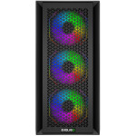 EVOLVEO Rhino, skříň eATX/ATX, 4x ARGB ventilátor 120mm, boční panel temperované sklo + mřížkovaný přední panel