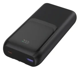 Gembird PB20-PD20-LCD-01 černá / Powerbanka / 20000 mAh / 20 W / integrované kabely (PB20-PD20-LCD-01)