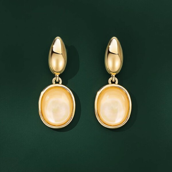 Stříbrné náušnice s opálem Camille – stříbro 925/1000, Zlatá