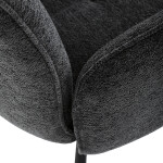 Jídelní židle, černá, hladká látka, DCH-D1330 BK2