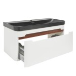 Koupelnová skříňka s umyvadlem SAT Fusion 97,5x43x45 cm bílá matná mat SATFUSION100WBKM SATFUSION100WBKM