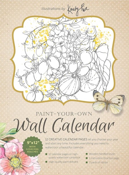 Wall Calendar, antistresové omalovánky/kalendář s barvami, Kristy Rice
