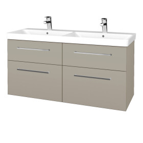 Dřevojas - Umyvadlová skříňka Q MAX SZZ4 120 - L04 Béžová vysoký lesk / Úchytka T04 / L04 Béžová vysoký lesk 332303E