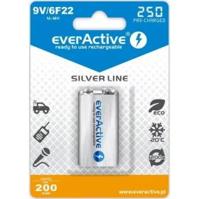 EverActive Silver Line nabíjecí baterie 9V (6F22) 250 mAh 1ks / Ni-MH (EVHRL22-250)