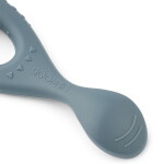 LIEWOOD Dětská lžička Liva Whale Blue Multi Mix Medvídek, šedá barva, plast