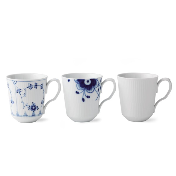 Royal Copenhagen Porcelánové hrnky Gifts With History 380 ml – set 3 ks, bílá barva, porcelán