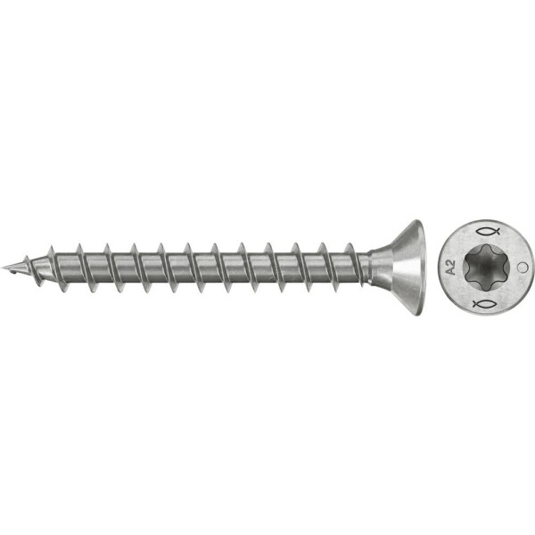 Fischer 574051 šrouby do dřevotřísky 3 mm 12 mm TX Nerezová ocel 200 ks