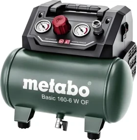 Metabo BASIC 160-6 W OF / Bezolejový kompresor / 900W / 6L / Tlak 8 bar / 160 l/min (601501000)