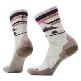 Dámské merino turistické ponožky SMARTWOOL Women's Hike Light Cushion Mountain Moon, Ash velikost: 42-45 (L)