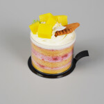 Cake star Plastová podložka pod minidezerty s úchytem kruh černá 8cm