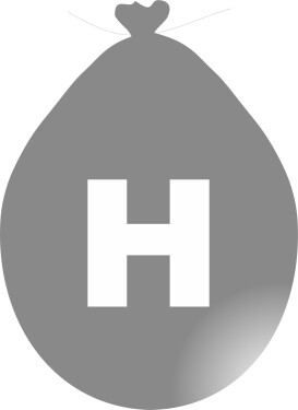 Balónek písmeno H stříbrné balonky.cz Balónek písmeno H stříbrné balonky.cz