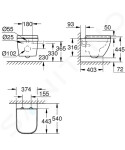 GROHE Závěsné WC se sedátkem softclose, rimless, alpská bílá