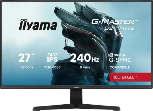 27" IIYAMA G-Master G2771HS-B1 černá / LED / IPS / 1920 x 1080 / 16:9 / 0.4 ms / 1000:1 / 350cd-m2 / VESA (G2771HS-B1)