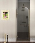 GELCO - ANTIQUE sprchové dveře otočné, 900, levé, ČIRÉ sklo, bronz GQ1290LC