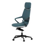 Kancelářské křeslo, zelená ekokůže, houpací mechanismus s aretací ve 4 polohách, kovový kříž, kolečka pro tvrdé povrchy