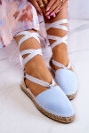 Dámské vázané espadrilky Big Star JJ274863 Modré 39