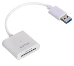Unitek Y-9321 bílá / Čtečka paměťových karet / USB 3.0 / SD microSD / 2 sloty (Y-9321)