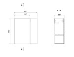 CERSANIT - Skříňka pod umyvadlo/toaletní LARGA 50x22, antracit DSM, FSC MIX70% SGSCH-COC-007574 S164-056-DSM
