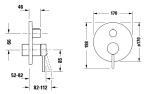 DURAVIT - Circle Baterie pod omítku, pro 2 spotřebiče, chrom CE5210012010