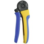 KNIPEX - kleště lisovací - 230mm - čtyřtrnové, stočené kontakty Harting; Ilme; Phoenix; Amphenol; Walther; HTS;Contact; Weidmüller 0.14-6mm², v plastovém kufříku s pěnovou vložkou (975265)