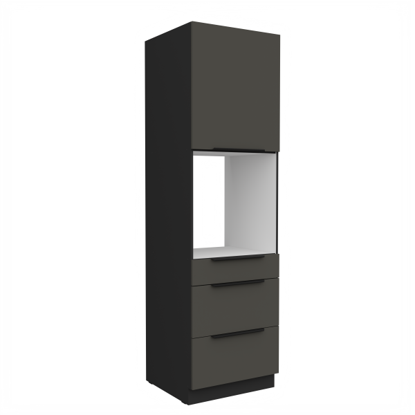 Vysoká skříňka pro vestavnou troubu Aria 60 DPS-210 3S 1F - Premium Box Barva korpusu: Černá, Barva dvířek: GR - Graphite AFM