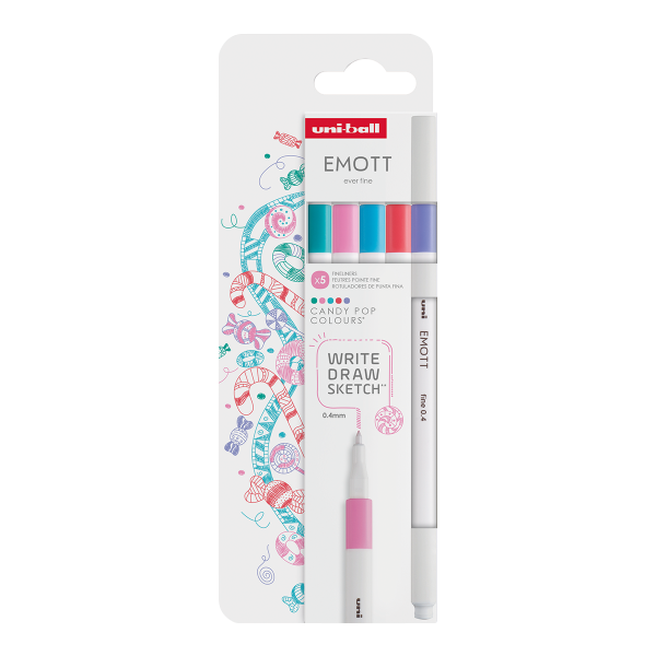 UNI EMOTT liner sada, CANDY POP, 5 ks, mix barev