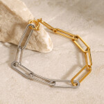 ELENYS Duo Chain – pozlacený náramek 18K žluté zlato Délka náramku: 18,5 cm
