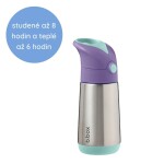B.box Termoska na pití s brčkem 350 ml béžová - Latte