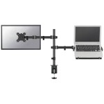 Neomounts FPMA-D550NOTEBOOK 2násobný držák na stůl pro monitor 25,4 cm (10) - 81,3 cm (32) černá nakláněcí, otočný, naklápěcí, odkládací místo na notebook