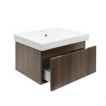 Koupelnová skříňka s umyvadlem SAT Evolution 58x30x44,8 cm ořech mat SATEVO60NAU1 SATEVO60NAU1