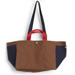 HAY Bavlněná taška Weekend Bag S Brown Multi, hnědá barva, textil