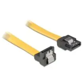 DeLock SATA kabel lomený se zámečkem propojovací 0,1m (82469)