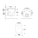 MEREO - WC závěsné kapotované, Smart Flush RIMLESS, keramické, vč. sedátka VSD85T1