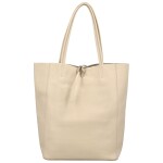 Luxusní dámská kožená kabelka Jane, krémová