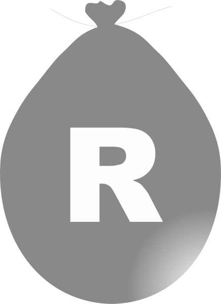 Balónek písmeno R stříbrné balonky.cz Balónek písmeno R stříbrné balonky.cz