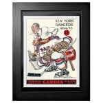 Mustang Obraz v rámu New York Rangers NHL Program Cover Madison Square Garden on Ice Cartoon